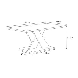 meg-GP028-0073,2-4 ΤΡΑΠΕΖΑΚΙ ΣΑΛΟΝΙΟΥ MARCELLO MEGAPAP ΧΡΩΜΑ ΓΚΡΙ ΣΚΥΡΟΔΕΜΑΤΟΣ 110X55X47ΕΚ.