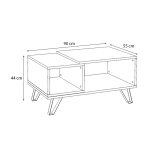 meg-GP028-0075,4-4 ΤΡΑΠΕΖΑΚΙ ΣΑΛΟΝΙΟΥ DON MEGAPAP ΧΡΩΜΑ ΚΑΡΥΔΙ 90X55X44ΕΚ.