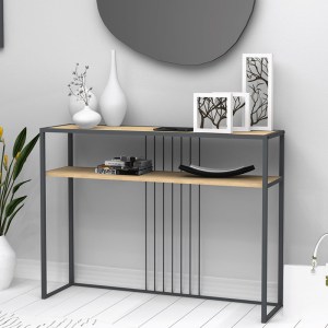 meg-GP028-0082,2-0 ΚΟΝΣΟΛΑ KARY MEGAPAP ΧΡΩΜΑ OAK 120X33X90ΕΚ.