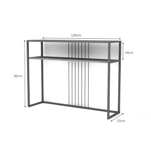 meg-GP028-0082,2-2 ΚΟΝΣΟΛΑ KARY MEGAPAP ΧΡΩΜΑ OAK 120X33X90ΕΚ.
