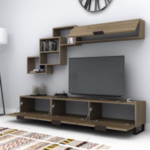 meg-GP028-0087,3-1 ΣΥΝΘΕΣΗ ΤΗΛΕΟΡΑΣΗΣ HEYDAR MEGAPAP ΧΡΩΜΑ ΚΑΡΥΔΙ 210X35X40ΕΚ.