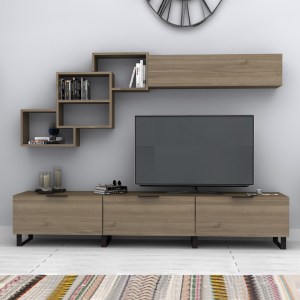 meg-GP028-0087,3-2 ΣΥΝΘΕΣΗ ΤΗΛΕΟΡΑΣΗΣ HEYDAR MEGAPAP ΧΡΩΜΑ ΚΑΡΥΔΙ 210X35X40ΕΚ.