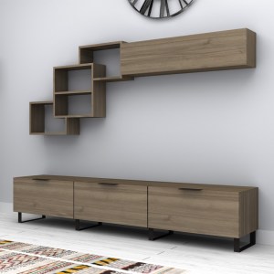 meg-GP028-0087,3-3 ΣΥΝΘΕΣΗ ΤΗΛΕΟΡΑΣΗΣ HEYDAR MEGAPAP ΧΡΩΜΑ ΚΑΡΥΔΙ 210X35X40ΕΚ.