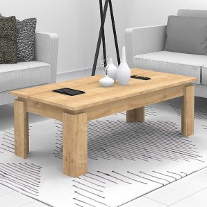 meg-GP028-0096,1-0 ΤΡΑΠΕΖΑΚΙ ΣΑΛΟΝΙΟΥ SEDA MEGAPAP ΜΕΛΑΜΙΝΗΣ ΧΡΩΜΑ ΦΥΣΙΚΟ ΟΞΙΑΣ 110X60X41ΕΚ.