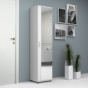 meg-GP028-0097,1-0 ΝΤΟΥΛΑΠΑ ΡΟΥΧΩΝ - ΠΑΠΟΥΤΣΟΘΗΚΗ VISLA MEGAPAP ΜΟΝΟΦΥΛΛΗ ΑΠΟ ΜΕΛΑΜΙΝΗ ΜΕ ΚΑΘΡΕΠΤΗ ΧΡΩΜΑ ΛΕΥΚΟ 45X36X187ΕΚ.