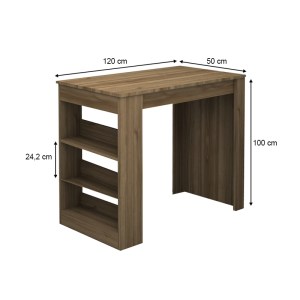 meg-GP028-0099,2-3 ΤΡΑΠΕΖΙ ΜΠΑΡ DEEP MEGAPAP ΧΡΩΜΑ ΚΑΡΥΔΙ 120X50X100ΕΚ.