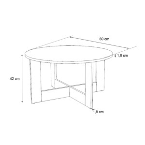 meg-GP028-0101,2-3 ΤΡΑΠΕΖΑΚΙ ΣΑΛΟΝΙΟΥ KATI MEGAPAP ΧΡΩΜΑ ΓΚΡΙ ΣΚΥΡΟΔΕΜΑΤΟΣ Ø80X42ΕΚ.