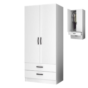 meg-GP028-0109,1-0 ΝΤΟΥΛΑΠΑ ΡΟΥΧΩΝ RICARDO MEGAPAP ΔΙΦΥΛΛΗ ΧΡΩΜΑ ΛΕΥΚΟ 80X51,8X181ΕΚ.