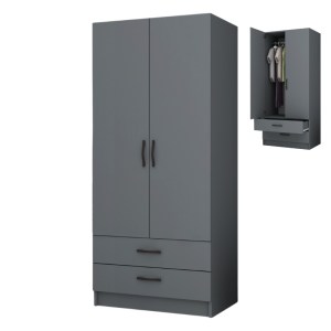 meg-GP028-0109,4-0 ΝΤΟΥΛΑΠΑ ΡΟΥΧΩΝ RICARDO MEGAPAP ΔΙΦΥΛΛΗ ΜΕ ΣΥΡΤΑΡΙΑ ΧΡΩΜΑ ΑΝΘΡΑΚΙ 80X51,8X181ΕΚ.