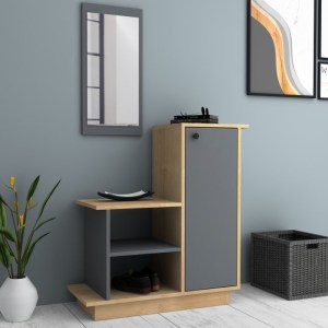 meg-GP028-0113,1-0 ΕΠΙΠΛΟ ΕΙΣΟΔΟΥ CUTE MEGAPAP ΧΡΩΜΑ ΦΥΣΙΚΟ ΟΞΙΑΣ - ΑΝΘΡΑΚΙ 90X35X95ΕΚ.