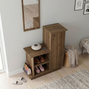 meg-GP028-0113,2-2 ΕΠΙΠΛΟ ΕΙΣΟΔΟΥ CUTE MEGAPAP ΧΡΩΜΑ ΚΑΡΥΔΙ 90X35X95ΕΚ.