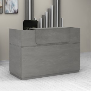 meg-GP028-0114,4-0 ΓΡΑΦΕΙΟ ΥΠΟΔΟΧΗΣ - RECEPTION LEMMON MEGAPAP ΧΡΩΜΑ ΓΚΡΙ ΣΚΥΡΟΔΕΜΑΤΟΣ 120X70X110ΕΚ.