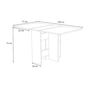 meg-GP028-0115,3-13 ΤΡΑΠΕΖΙ PEPE MEGAPAP ΕΠΕΚΤΕΙΝΟΜΕΝΟ ΧΡΩΜΑ ΦΥΣΙΚΟ ΟΞΙΑΣ 28(56+56)X77X75ΕΚ.