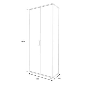 meg-GP028-0116,2-7 ΝΤΟΥΛΑΠΑ ΡΟΥΧΩΝ - ΠΑΠΟΥΤΣΟΘΗΚΗ ERIC MEGAPAP ΔΙΦΥΛΛΗ ΧΡΩΜΑ ΦΥΣΙΚΟ ΟΞΙΑΣ 76X36X187ΕΚ.