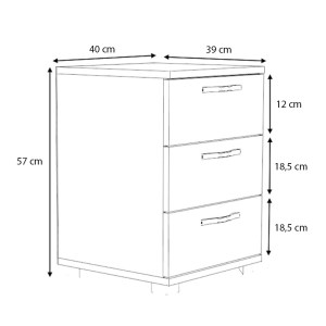 meg-GP028-0117,3-4 ΚΟΜΟΔΙΝΟ - ΣΥΡΤΑΡΙΕΡΑ ΓΡΑΦΕΙΟΥ ROCO MEGAPAP ΧΡΩΜΑ ΛΕΥΚΟ 40X39X57ΕΚ.