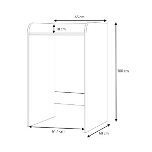 meg-GP028-0130,4-5 ΕΠΙΠΛΟ ΠΛΥΝΤΗΡΙΟΥ TOREN MEGAPAP ΧΡΩΜΑ ΦΥΣΙΚΟ ΟΞΙΑΣ 65X60X100ΕΚ.