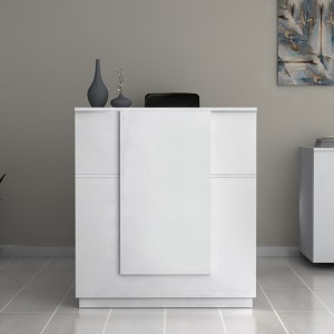 meg-GP028-0133,2-2 ΓΡΑΦΕΙΟ ΥΠΟΔΟΧΗΣ - RECEPTION GEMINI MEGAPAP ΧΡΩΜΑ ΛΕΥΚΟ 100X70X110ΕΚ.