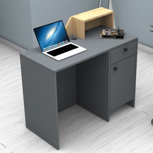 meg-GP028-0140,1-1 ΓΡΑΦΕΙΟ ΥΠΟΔΟΧΗΣ - RECEPTION MERLIN MEGAPAP ΧΡΩΜΑ ΑΝΘΡΑΚΙ - ΦΥΣΙΚΟ ΟΞΙΑΣ 110X50X101,8ΕΚ.