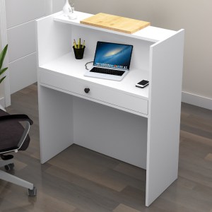 meg-GP028-0144,2-1 ΓΡΑΦΕΙΟ ΥΠΟΔΟΧΗΣ - RECEPTION MEZZO MEGAPAP ΧΡΩΜΑ ΛΕΥΚΟ - ΦΥΣΙΚΟ ΟΞΙΑΣ 90X40X110ΕΚ.