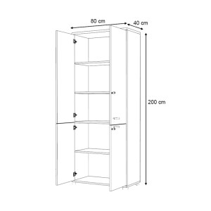 meg-GP028-0146,2-4 ΝΤΟΥΛΑΠΑ ΓΡΑΦΕΙΟΥ ΜΕ ΚΛΕΙΔΑΡΙΑ ΕΠΑΓΓΕΛΜΑΤΙΚΗ VENTURO MEGAPAP ΧΡΩΜΑ ΑΝΘΡΑΚΙ - ΚΑΡΥΔΙ 80X40X200ΕΚ.