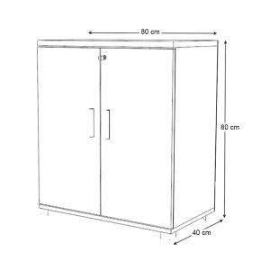 meg-GP028-0147,2-4 ΝΤΟΥΛΑΠΙ ΓΡΑΦΕΙΟΥ ΜΕ ΚΛΕΙΔΑΡΙΑ ΕΠΑΓΓΕΛΜΑΤΙΚΟ VENTURO MEGAPAP ΧΡΩΜΑ ΑΝΘΡΑΚΙ - ΚΑΡΥΔΙ 80X40X80ΕΚ.