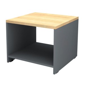 meg-GP028-0148,1-0 ΤΡΑΠΕΖΑΚΙ ΓΡΑΦΕΙΟΥ ΕΠΑΓΓΕΛΜΑΤΙΚΟ VENTURO MEGAPAP ΧΡΩΜΑ ΑΝΘΡΑΚΙ - ΦΥΣΙΚΟ ΟΞΙΑΣ 60X60X45ΕΚ.