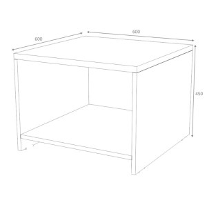 meg-GP028-0148,1-4 ΤΡΑΠΕΖΑΚΙ ΓΡΑΦΕΙΟΥ ΕΠΑΓΓΕΛΜΑΤΙΚΟ VENTURO MEGAPAP ΧΡΩΜΑ ΑΝΘΡΑΚΙ - ΦΥΣΙΚΟ ΟΞΙΑΣ 60X60X45ΕΚ.