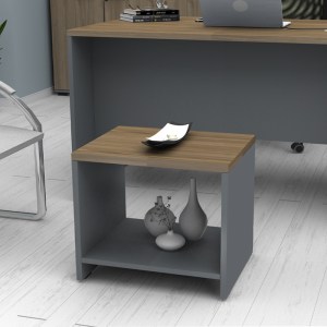 meg-GP028-0148,2-1 ΤΡΑΠΕΖΑΚΙ ΓΡΑΦΕΙΟΥ ΕΠΑΓΓΕΛΜΑΤΙΚΟ VENTURO MEGAPAP ΧΡΩΜΑ ΑΝΘΡΑΚΙ - ΚΑΡΥΔΙ 60X60X45ΕΚ.