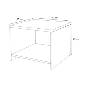 meg-GP028-0148,2-3 ΤΡΑΠΕΖΑΚΙ ΓΡΑΦΕΙΟΥ ΕΠΑΓΓΕΛΜΑΤΙΚΟ VENTURO MEGAPAP ΧΡΩΜΑ ΑΝΘΡΑΚΙ - ΚΑΡΥΔΙ 60X60X45ΕΚ.