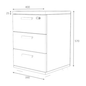 meg-GP028-0149,1-4 ΣΥΡΤΑΡΙΕΡΑ ΓΡΑΦΕΙΟΥ ΕΠΑΓΓΕΛΜΑΤΙΚΗ VENTURO MEGAPAP ΧΡΩΜΑ ΑΝΘΡΑΚΙ - ΦΥΣΙΚΟ ΟΞΙΑΣ 39X40X57ΕΚ.