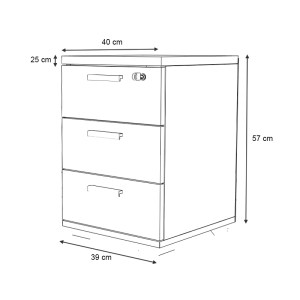 meg-GP028-0149,2-6 ΣΥΡΤΑΡΙΕΡΑ ΓΡΑΦΕΙΟΥ ΜΕ ΚΛΕΙΔΑΡΙΑ ΕΠΑΓΓΕΛΜΑΤΙΚΗ VENTURO MEGAPAP ΧΡΩΜΑ ΑΝΘΡΑΚΙ - ΚΑΡΥΔΙ 39X40X57ΕΚ.
