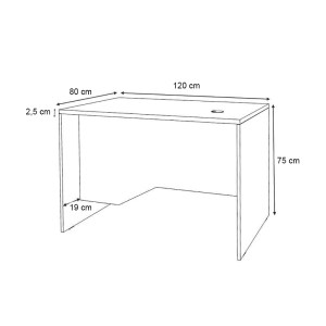 meg-GP028-0150,2-5 ΓΡΑΦΕΙΟ ΕΠΑΓΓΕΛΜΑΤΙΚΟ VENTURO MEGAPAP ΧΡΩΜΑ ΑΝΘΡΑΚΙ - ΚΑΡΥΔΙ 120X80X75ΕΚ.