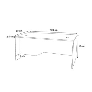 meg-GP028-0152,2-6 ΓΡΑΦΕΙΟ ΕΠΑΓΓΕΛΜΑΤΙΚΟ VENTURO MEGAPAP ΧΡΩΜΑ ΑΝΘΡΑΚΙ - ΚΑΡΥΔΙ 180X80X75ΕΚ.