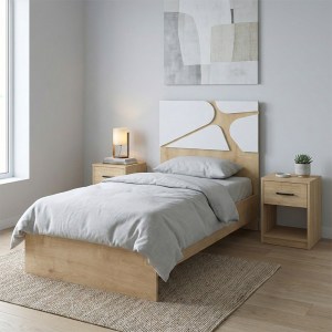 meg-GP028-0153,1-1 ΚΡΕΒΑΤΙ BERGAMO MEGAPAP ΧΡΩΜΑ ΦΥΣΙΚΟ ΟΞΙΑΣ 100X200ΕΚ.