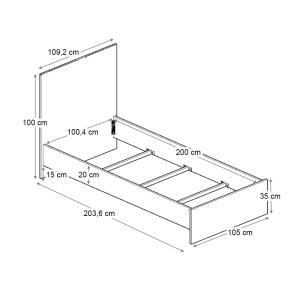 meg-GP028-0157,2-4 ΚΡΕΒΑΤΙ TROY MEGAPAP ΧΡΩΜΑ ΚΑΡΥΔΙ 100X200ΕΚ.
