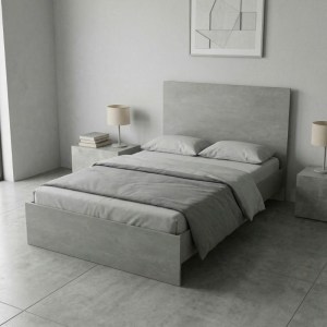 meg-GP028-0158,3-1 ΚΡΕΒΑΤΙ TROY MEGAPAP ΧΡΩΜΑ ΓΚΡΙ ΣΚΥΡΟΔΕΜΑΤΟΣ 120X200ΕΚ.