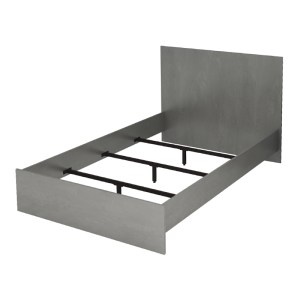 meg-GP028-0158,3-5 ΚΡΕΒΑΤΙ TROY MEGAPAP ΧΡΩΜΑ ΓΚΡΙ ΣΚΥΡΟΔΕΜΑΤΟΣ 120X200ΕΚ.