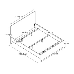 meg-GP028-0159,1-4 ΚΡΕΒΑΤΙ TROY MEGAPAP ΧΡΩΜΑ ΦΥΣΙΚΟ ΟΞΙΑΣ 140X190ΕΚ.