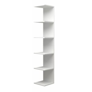 meg-GP028-0162,1-1 ΒΙΒΛΙΟΘΗΚΗ - ΡΑΦΙΕΡΑ ΤΟΙΧΟΥ SILVER MEGAPAP ΧΡΩΜΑ ΛΕΥΚΟ 34,6X31,5X180ΕΚ.