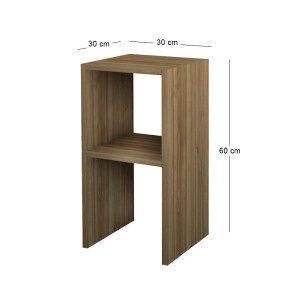meg-GP028-0165,3-2 ΚΟΜΟΔΙΝΟ - ΤΡΑΠΕΖΑΚΙ ΒΟΗΘΗΤΙΚΟ SMILE MEGAPAP ΧΡΩΜΑ ΚΑΡΥΔΙ 30X30X60ΕΚ.