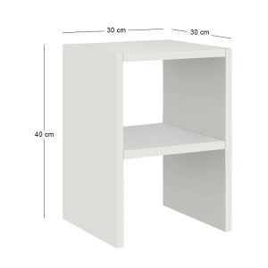 meg-GP028-0166,1-3 ΚΟΜΟΔΙΝΟ - ΤΡΑΠΕΖΑΚΙ ΒΟΗΘΗΤΙΚΟ SMILE MEGAPAP ΧΡΩΜΑ ΛΕΥΚΟ 30X30X40ΕΚ.