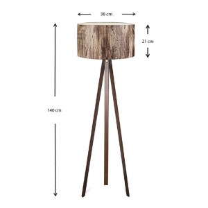 meg-GP029-0001,14-2 ΦΩΤΙΣΤΙΚΟ ΔΑΠΕΔΟΥ ROSLING MEGAPAP MDF/ΥΦΑΣΜΑ/PVC ΧΡΩΜΑ ΚΑΡΥΔΙ/ΚΑΦΕ 38X21X140ΕΚ.
