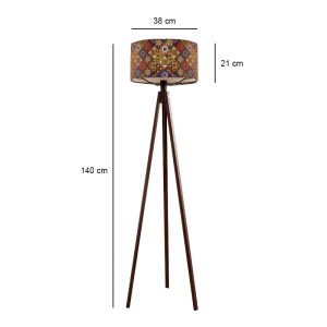 meg-GP029-0001,23-2 ΦΩΤΙΣΤΙΚΟ ΔΑΠΕΔΟΥ ROSLING MEGAPAP MDF/ΥΦΑΣΜΑ PVC ΧΡΩΜΑ ΚΑΡΥΔΙ - ΠΟΛΥΧΡΩΜΟ 38X38X140ΕΚ.