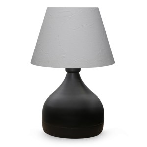 meg-GP029-0014,1-0 ΦΩΤΙΣΤΙΚΟ ΕΠΙΤΡΑΠΕΖΙΟ HUBERT MEGAPAP ΥΦΑΣΜΑ/ΜΕΤΑΛΛΟ ΧΡΩΜΑ ΓΚΡΙ/ΜΑΥΡΟ 22X14X32ΕΚ.