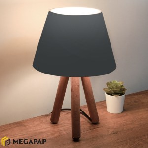 meg-GP029-0020,3-1 ΦΩΤΙΣΤΙΚΟ ΕΠΙΤΡΑΠΕΖΙΟ LANDER MEGAPAP ΥΦΑΣΜΑ/PVC/ΞΥΛΟ ΧΡΩΜΑ ΜΑΥΡΟ/ΚΑΦΕ 22X17X32ΕΚ.