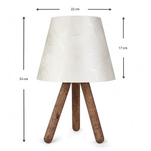 meg-GP029-0020,6-2 ΦΩΤΙΣΤΙΚΟ ΕΠΙΤΡΑΠΕΖΙΟ LANDER MEGAPAP ΥΦΑΣΜΑ/PVC/ΞΥΛΟ ΧΡΩΜΑ ΛΕΥΚΟ/ΚΑΦΕ 22X14X32ΕΚ.