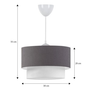 meg-GP029-0049,2-2 ΦΩΤΙΣΤΙΚΟ ΟΡΟΦΗΣ WHITEHOUSE MEGAPAP ΥΦΑΣΜΑΤΙΝΟ ΜΟΝΟΦΩΤΟ ΧΡΩΜΑ ΓΚΡΙ 30X20X55ΕΚ.