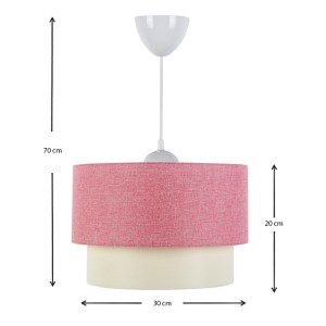 meg-GP029-0049,6-2 ΦΩΤΙΣΤΙΚΟ ΟΡΟΦΗΣ WHITEHOUSE MEGAPAP ΥΦΑΣΜΑΤΙΝΟ ΧΡΩΜΑ ΡΟΖ 30X20X55ΕΚ.