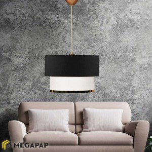 meg-GP029-0050,3-1 ΦΩΤΙΣΤΙΚΟ ΟΡΟΦΗΣ BARNHART MEGAPAP ΥΦΑΣΜΑΤΙΝΟ ΜΟΝΟΦΩΤΟ ΧΡΩΜΑ ΜΑΥΡΟ/ΧΡΥΣΟ 30X20X70ΕΚ.