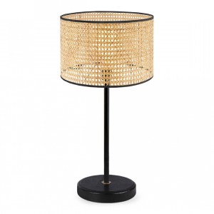 meg-GP029-0099,1-0 ΦΩΤΙΣΤΙΚΟ ΕΠΙΤΡΑΠΕΖΙΟ IDAHO MEGAPAP E27 ΡΑΤΑΝ - ΜΕΤΑΛΛΙΚΟ ΧΡΩΜΑ ΦΥΣΙΚΟ - ΜΑΥΡΟ Φ24X32ΕΚ.